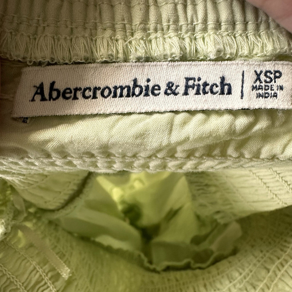 Abercrombie Fitch Dress Green Smocked Bodice Easy Maxi Tank Tiered Boho XSP - Picture 6 of 8